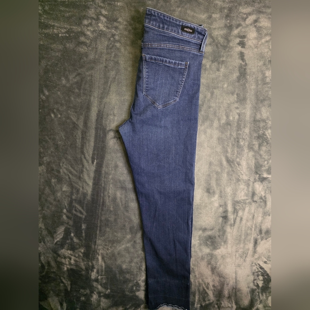 Liverpool dohney dark wash cropped jeans rolledhem size 10 style XM2150A4 - Picture 8 of 9